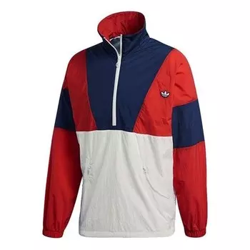 Куртка men's originals casual half zipper pullover red Adidas, красный