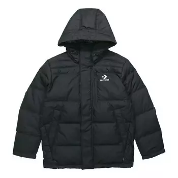 Куртка men's outdoor with down feather jacket black Converse, черный