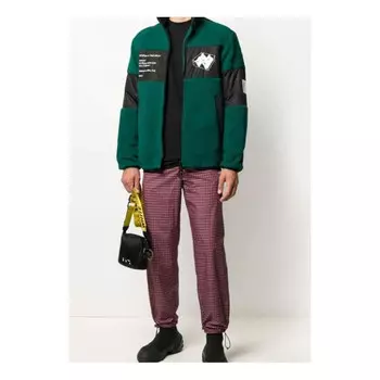 Куртка men's printing fleece jacket green Off-White, зеленый