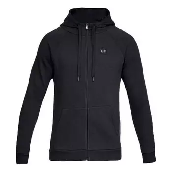 Куртка men's rival square frame logo hooded jacket black Under Armour, черный