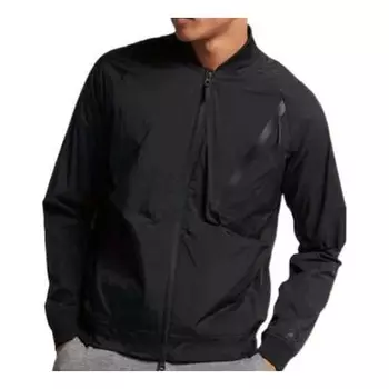 Куртка men's solid color slim fit casual sports jacket Nike, черный