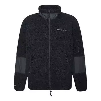 Куртка men's splicing stay warm stand collar jacket black Converse, черный