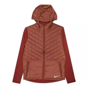 Куртка men's sports hooded zipper brick red Nike, красный