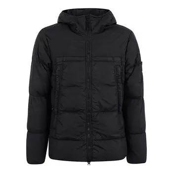 Куртка Men's STONE ISLAND Hooded Jacket Black, черный