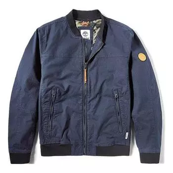 Куртка Men's Timberland Logo Pocket Zipper aviator Jacket Blue, синий