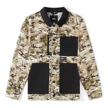 Куртка men's work weird colorblock big pocket lapel jacket camouflage Vans, камуфляж