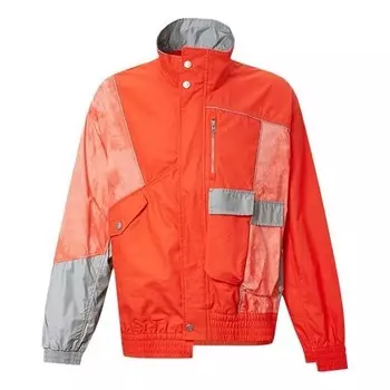 Куртка men's x feng chen wang crossover splicing contrasting colors casual sports jacket orange Converse, оранжевый