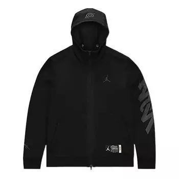 Куртка men's x zion naruto crossover solid color alphabet pattern zipper hooded jacket black Air Jordan, мультиколор