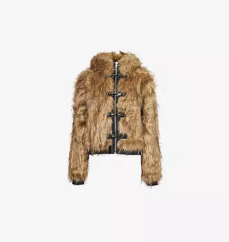 Куртка Mendoza с капюшоном и искусственным мехом, прямого кроя Jaded London, цвет blonde