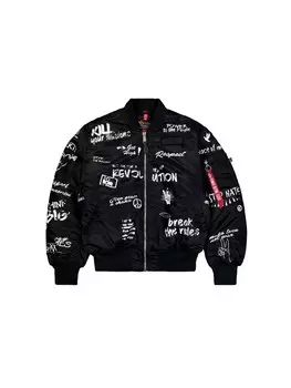 Куртка межсезонная ALPHA INDUSTRIES MA-1 Peace, черный