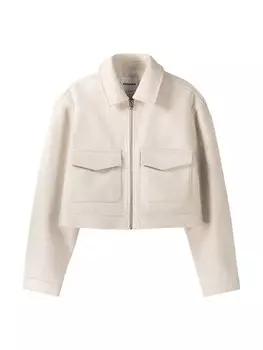 Куртка межсезонная Bershka, экрю