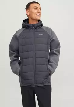 Куртка межсезонная JCODUST HYBRID JACKET Jack & Jones, асфальт/светло-серый