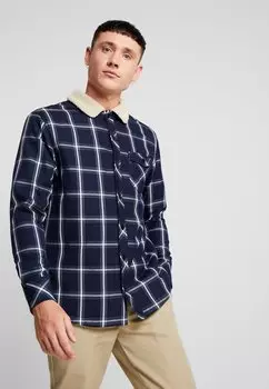 Куртка межсезонная КУРТКА SHERPA LINED SHIRT Urban Classics, темно-синий/белый