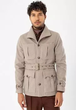 Куртка межсезонная Lapel Collar Belt Detailed Antioch, цвет mink