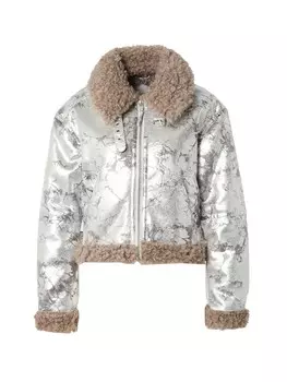 Куртка межсезонная Monki, серебряный