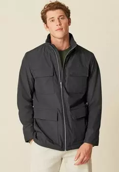 Куртка межсезонная Shower Resistant Four Pocket Funnel Neck Next, цвет grey