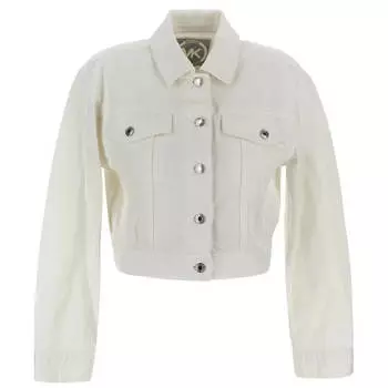 Куртка Michael Kors Crop Denim, серовато-белый