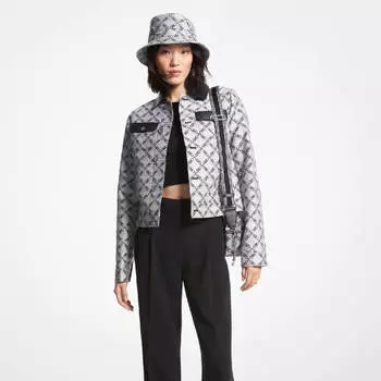 Куртка Michael Kors Empire Logo Jacquard, черный/серый