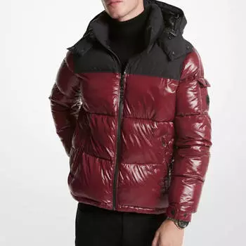 Куртка Michael Kors Roseville Quilted Cire Nylon, красный/черный