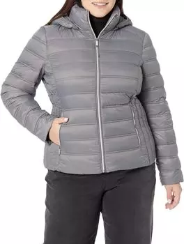 Куртка Michael Kors Zip Front Horizontal Quilt Packable Jacket M823157QZ, цвет Malachite Grey