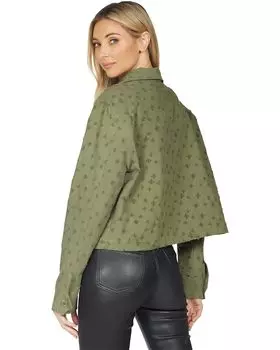 Куртка Michael Lauren Dodge Long Sleeve Oversized Crop Cargo Jacket, цвет Military