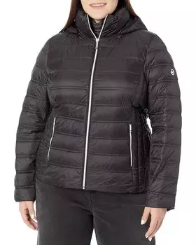 Куртка MICHAEL Michael Kors Zip Front Horizontal Quilt Packable Jacket M823157QZ, черный