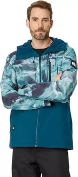 Куртка Mission Printed Block Jacket Quiksilver, цвет Resin Tint Majolica Blue
