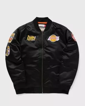 Куртка Mitchell & Ness Nba Satin Bomber Jacket Los Angeles Lakers, черный