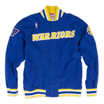 Куртка Mitchell & Ness x NBA Golden State Warriors 1996-97 Warm Up Jacket 'Blue Yellow', синий