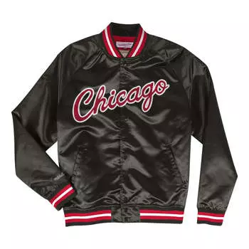 Куртка Mitchell & Ness x NBA Lightweight Satin Jacket 'Chicago Bulls', черный