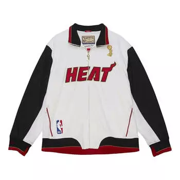 Куртка Mitchell & Ness x NBA Miami Heat 2012 Champions Jacket 'White Black', белый