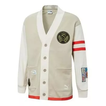 Куртка mix badge long cardigan 'beige' Puma, бежевый