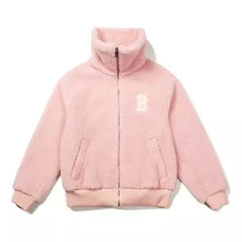 Куртка MLB Boston Red Sox lamb's wool lapel Jacket Unisex Pink, розовый