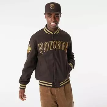 Куртка MLB SAN DIEGO PADRES PATCH VARSITY JACKET New Era, цвет Braun