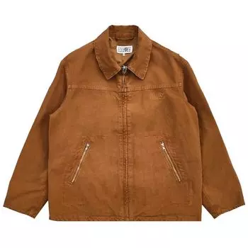 Куртка MM6 Maison Margiela Canvas Zip-Up Jacket 'Brown', коричневый