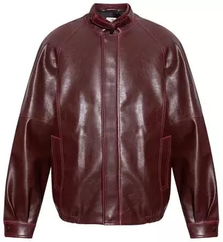 Куртка MM6 Maison Margiela Faux Leather Sports Jacket 'Burgundy', красный
