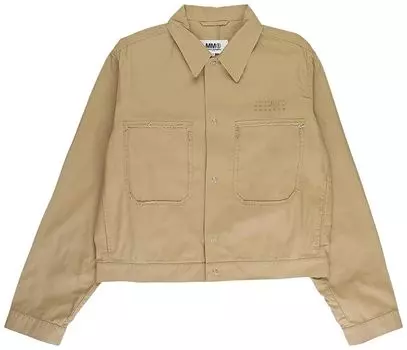 Куртка MM6 Maison Margiela Lightweight Cropped Jacket 'Beige', кремовый