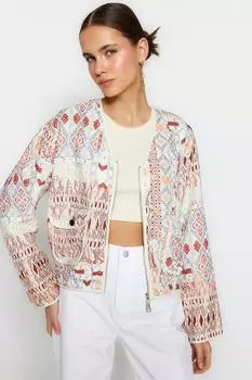 Куртка - Многоцветный - Oversize Trendyol, разноцветный