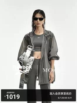 Куртка MO&Co Reebok Joint с капюшоном, белый