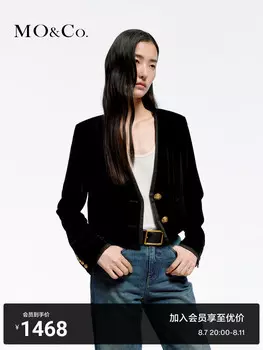 Куртка Moco бархатная, черный