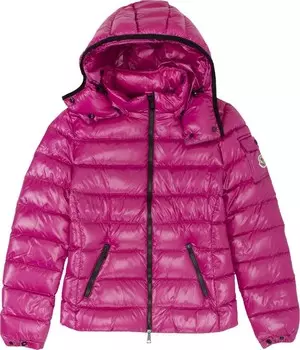 Куртка Moncler Bady Hooded Shiny Full Zip Jacket 'Fuchsia', розовый