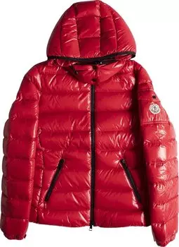 Куртка Moncler Bady Hooded Shiny Full Zip Jacket 'Red', красный