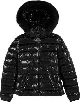 Куртка Moncler Badyfur Jacket With Fur Collar 'Black', черный