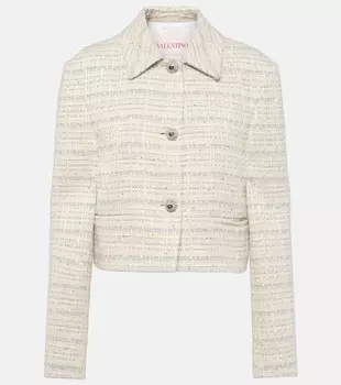 Куртка Mossi из хлопковой смеси Valentino, цвет avorio/grey blue