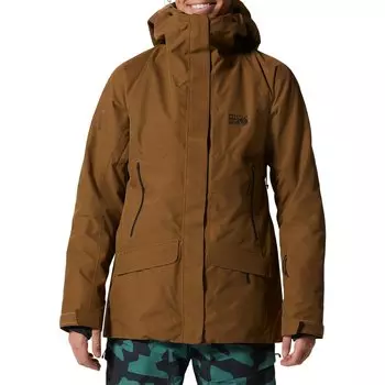 Куртка Mountain Hardwear Cloud Bank Goretex женская утепленная, коричневый