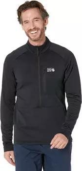 Куртка Mountain Hardwear Polartec Power Grid 1/2 Zip Jacket, черный