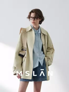 Куртка MSlan 24 с лацканами и вышивкой, хаки