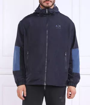 Куртка мужская Armani Exchange двусторонняя с капюшоном, синий