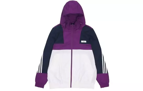 Куртка мужская белая/фиолетовая Adidas Neo, белый/фиолетовый