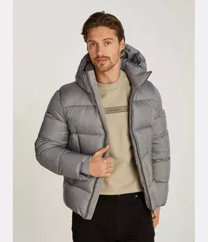 Куртка мужская Calvin Klein утепленная с капюшоном, серый